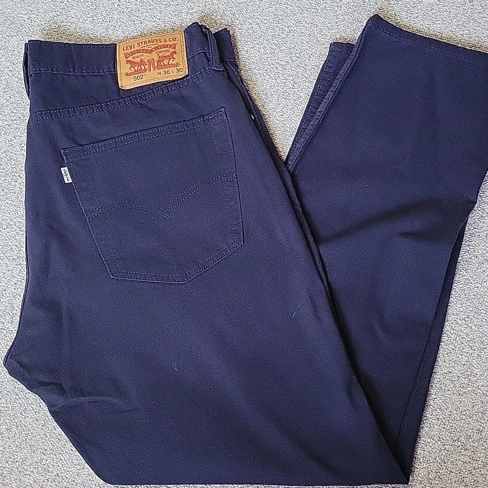 Levi's Blue Straight Jeans Classic Fit Size W 36 L30 - Picture 6 of 7
